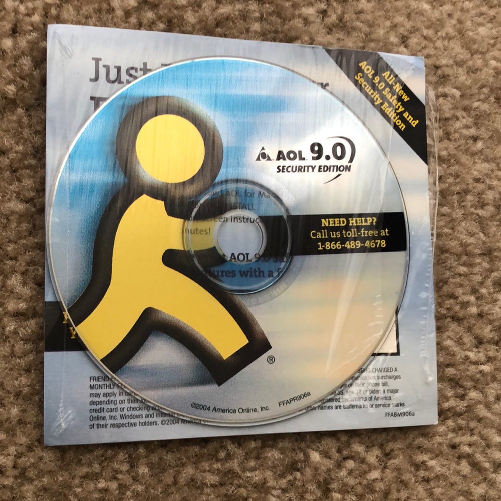 AOL 9.0 Security Edition - Vintage Computer Software - Collectible - 2004